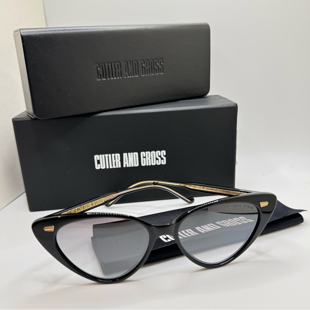 Cutler and Gross - Black cat eye sunglasses - 53-15-145 - NWT - Picture 9 of 16